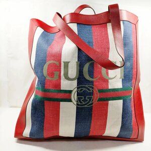 Gucci Tote Bag Red Canvas mon-875-091325